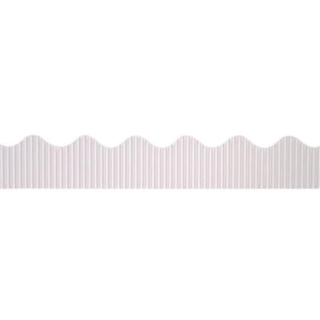 Pacon 2.25 in. x 50 ft. Bordette Decorative Border, White - 6 Roll PAC37016-6